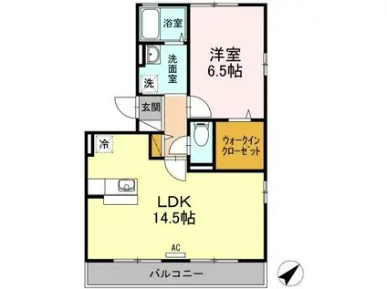 ペニーレーン(1LDK/3階)の間取り写真