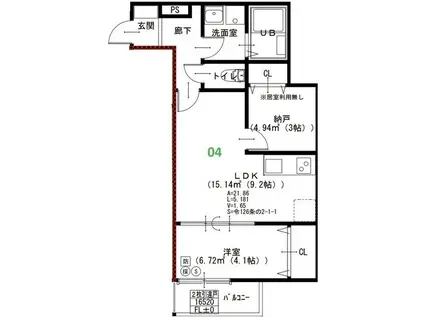 EIJU加島A(1SLDK/1階)の間取り写真