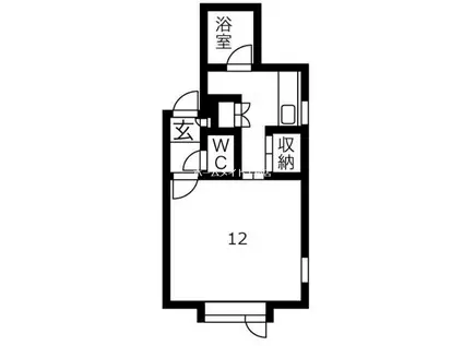 アストリア曙(1K/2階)の間取り写真