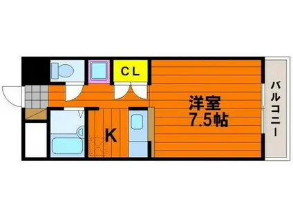 ピアジェ90(1K/2階)の間取り写真