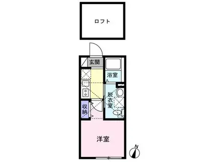 ビリオンハーバーV(1K/1階)の間取り写真