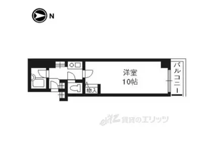 プランドール2(1K/4階)の間取り写真