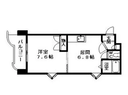 EXCELLII(1DK/8階)の間取り写真