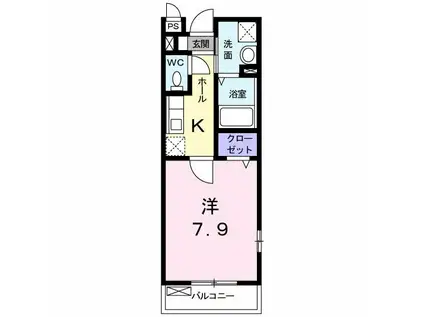 メゾンオーブ(1K/2階)の間取り写真