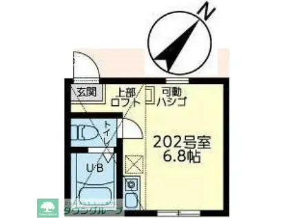 ユナイト小机アペリティフ(ワンルーム/2階)の間取り写真