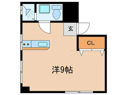 内田マンション(ワンルーム/4階)の間取り写真