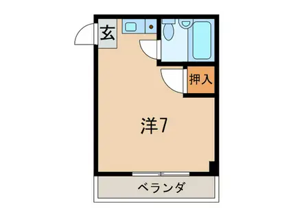 橋本ハイツ(ワンルーム/4階)の間取り写真