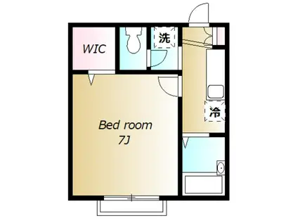 エスポワールI(1K/2階)の間取り写真
