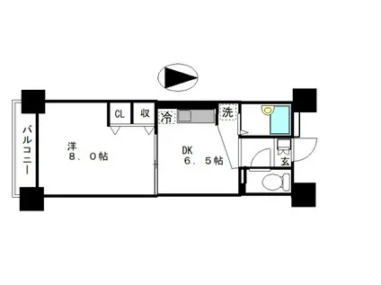 レガシイ21(1DK/7階)の間取り写真