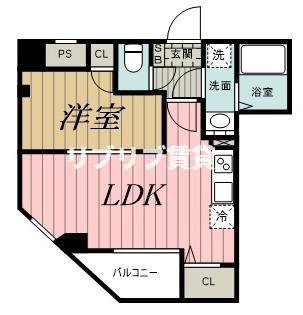 CONNECT PARK HILLS千葉中央(1LDK/10階)の間取り写真