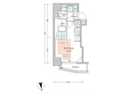 プライムアーバン品川中延(ワンルーム/8階)の間取り写真