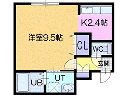 フェアリーローズ(1K/1階)の間取り写真