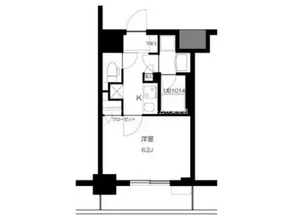 T&G神田マンション(1K/6階)の間取り写真