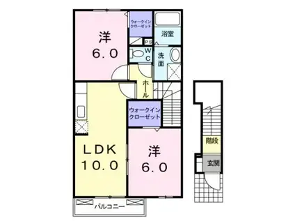グリーンTS A・B・C(2LDK/2階)の間取り写真