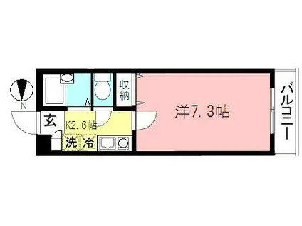 サクセス南大沢(1K/1階)の間取り写真