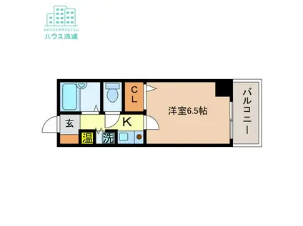 グランピアマンション長崎(1K/8階)の間取り写真