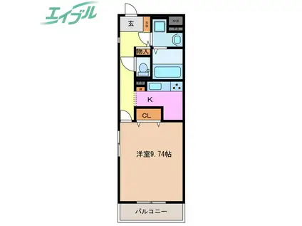 FIRENZE(1K/2階)の間取り写真