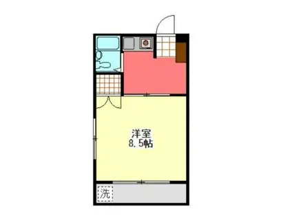 フジコーポ高沢(1K/4階)の間取り写真