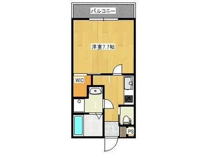 プレファランス薩摩川内(1K/2階)の間取り写真