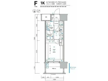 SYFORECITY SHIBAURA(1K/5階)の間取り写真