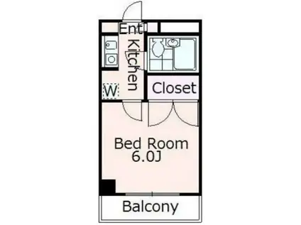 エスポワール園(1K/4階)の間取り写真