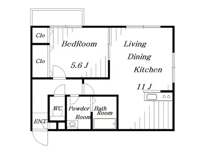グランコート幕張(1LDK/2階)の間取り写真