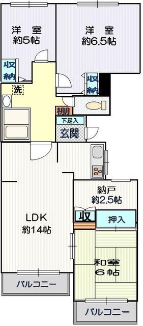 クリオ鎌倉笛田(3SLDK/2階)の間取り写真