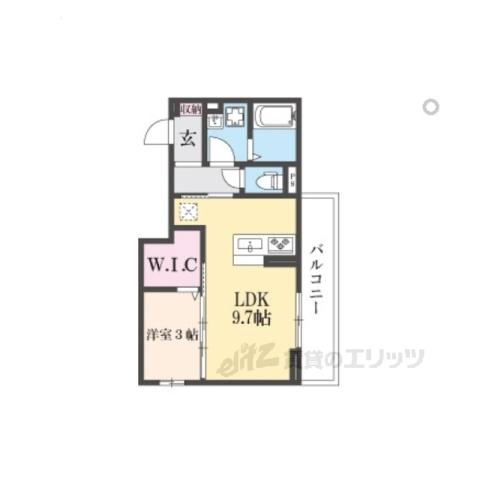 THE EARTH.01(1LDK/2階)の間取り写真