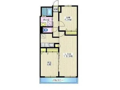 コンフォールいずみ中央(2LDK/2階)の間取り写真