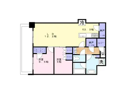 URAWA THE TOWER(2LDK/17階)の間取り写真