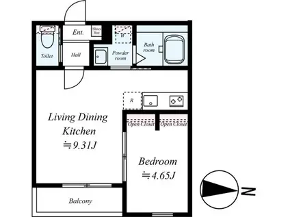 GRADUS鶴ヶ島V(1LDK/1階)の間取り写真