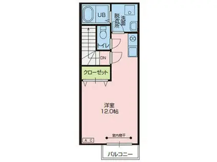いわて銀河鉄道線 青山駅(岩手) 徒歩18分 2階建 築7年(ワンルーム/2階)の間取り写真