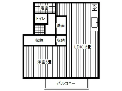 サウンドハイツ(1LDK/2階)の間取り写真