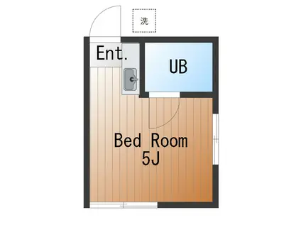 ティーケー野沢(ワンルーム/1階)の間取り写真