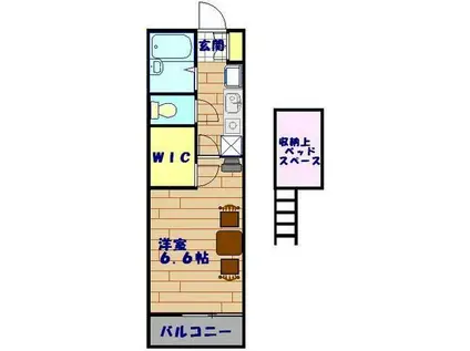 レオパレスアローステージ(1K/1階)の間取り写真