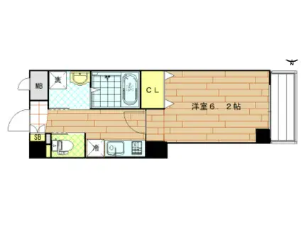 TUKASAレジデンス(1K/3階)の間取り写真