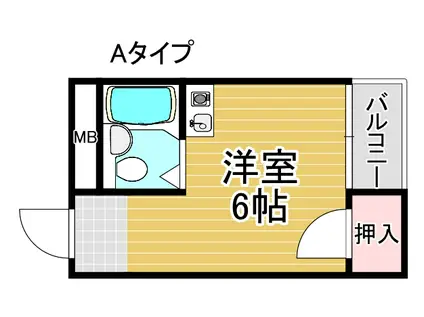 グランソシエ住之江(ワンルーム/2階)の間取り写真