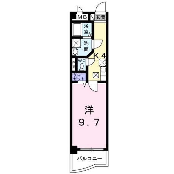 BELLEDEMEURUY(1K/1階)の間取り写真