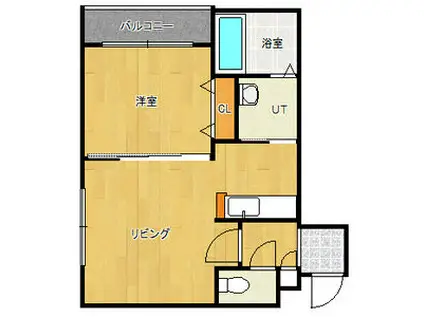 スカイコート麻生(1LDK/4階)の間取り写真