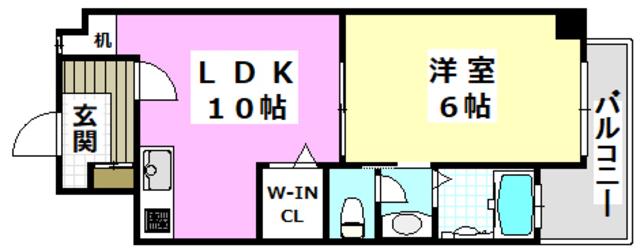 石塚ハイム(1LDK/1階)の間取り写真