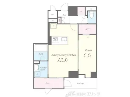 CEREJEIRA江坂(1LDK/5階)の間取り写真