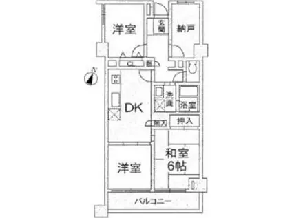 城山グランドコート(3SDK/1階)の間取り写真