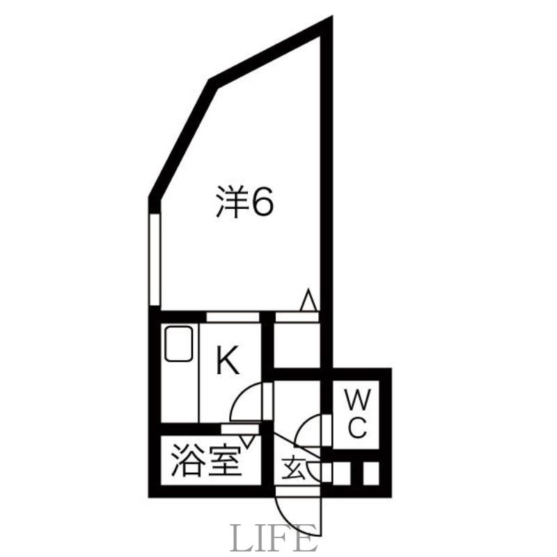 プラザイン福住A(1K/3階)の間取り写真