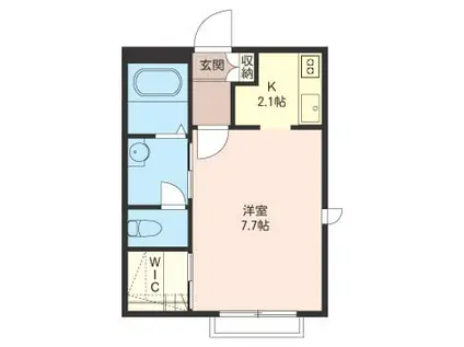 クラーレス高円寺(1K/1階)の間取り写真