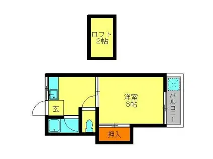 パークコート(1K/1階)の間取り写真