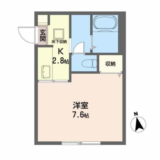 グランコートK(1K/1階)の間取り写真