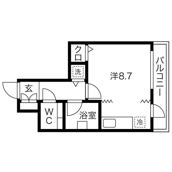 SUM TOMIZAWA(ワンルーム/4階)の間取り写真