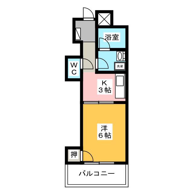 ラ・ポート(1K/3階)の間取り写真