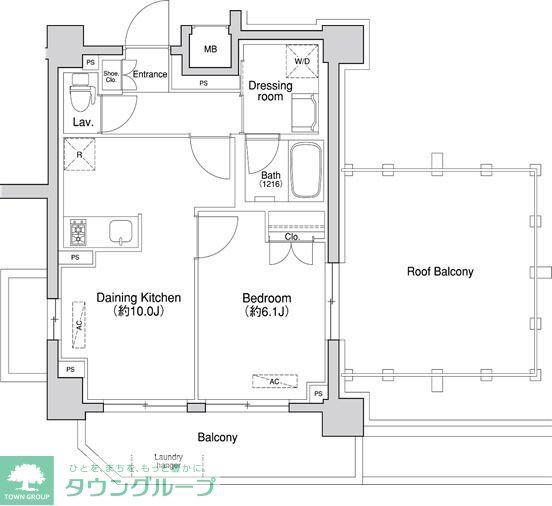 プライマル方南町(1LDK/6階)の間取り写真