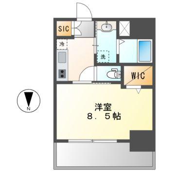アリエッタNAGOYA(1K/7階)の間取り写真